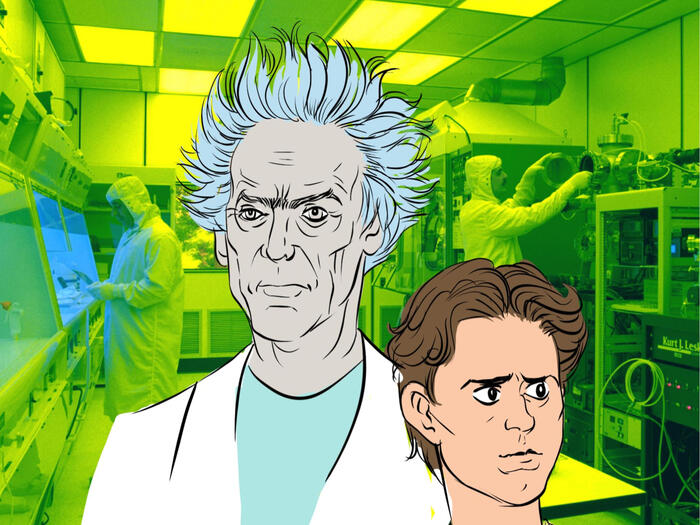 Personal work - Peter Capaldi as Rick Sanchez, Tom Holland as Morty Smith